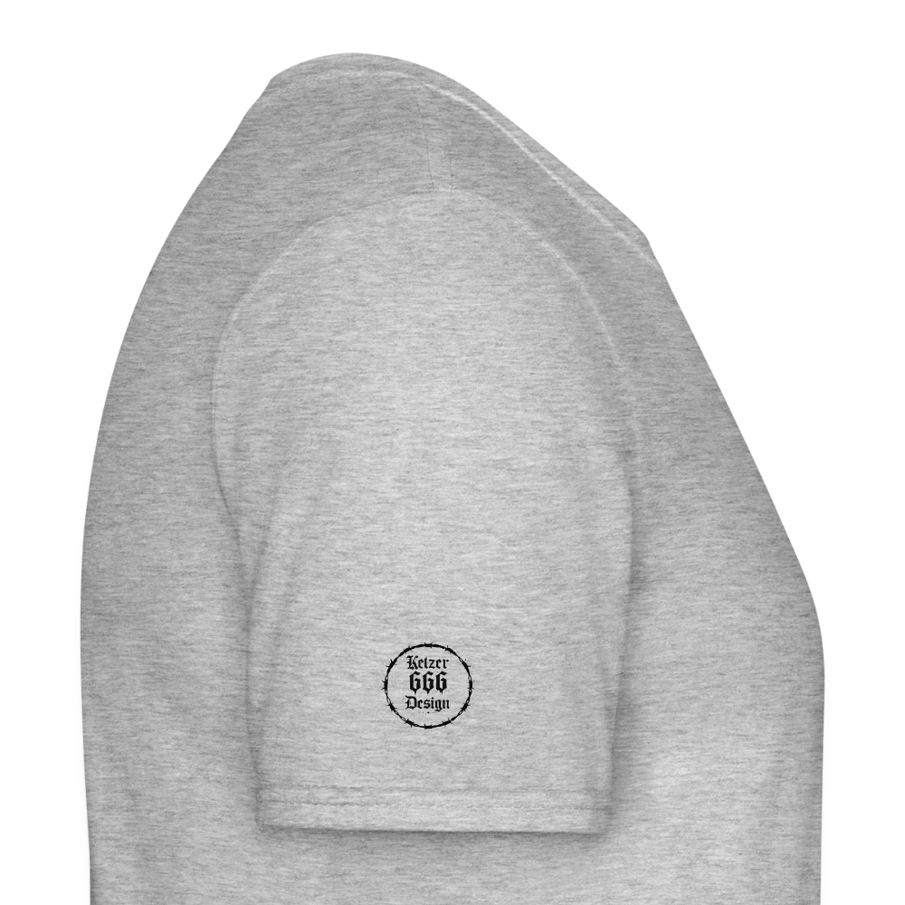 Männer T-Shirt Lieber stehend sterben - Grau meliert