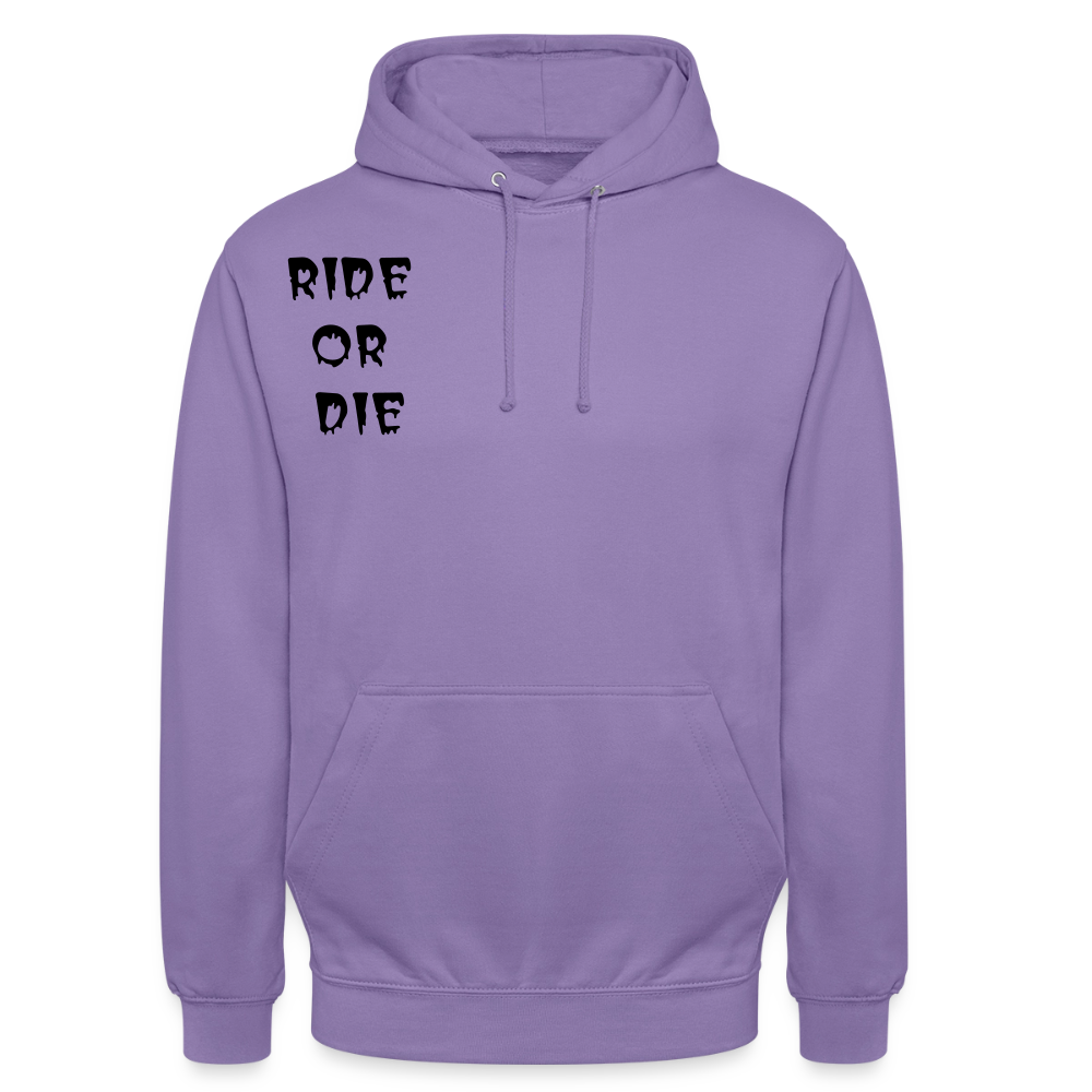 Unisex Hoodie Ride or Die, Loyalty - Lavendel