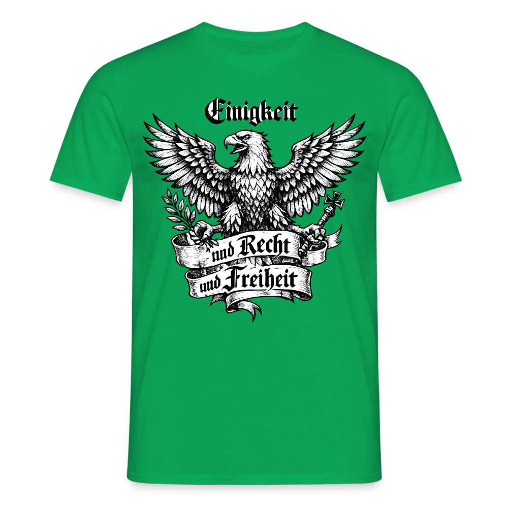 Männer T-Shirt Einigkeit und Recht und Freiheit - Kelly Green