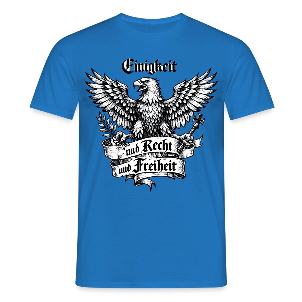 Männer T-Shirt Einigkeit und Recht und Freiheit - Royalblau