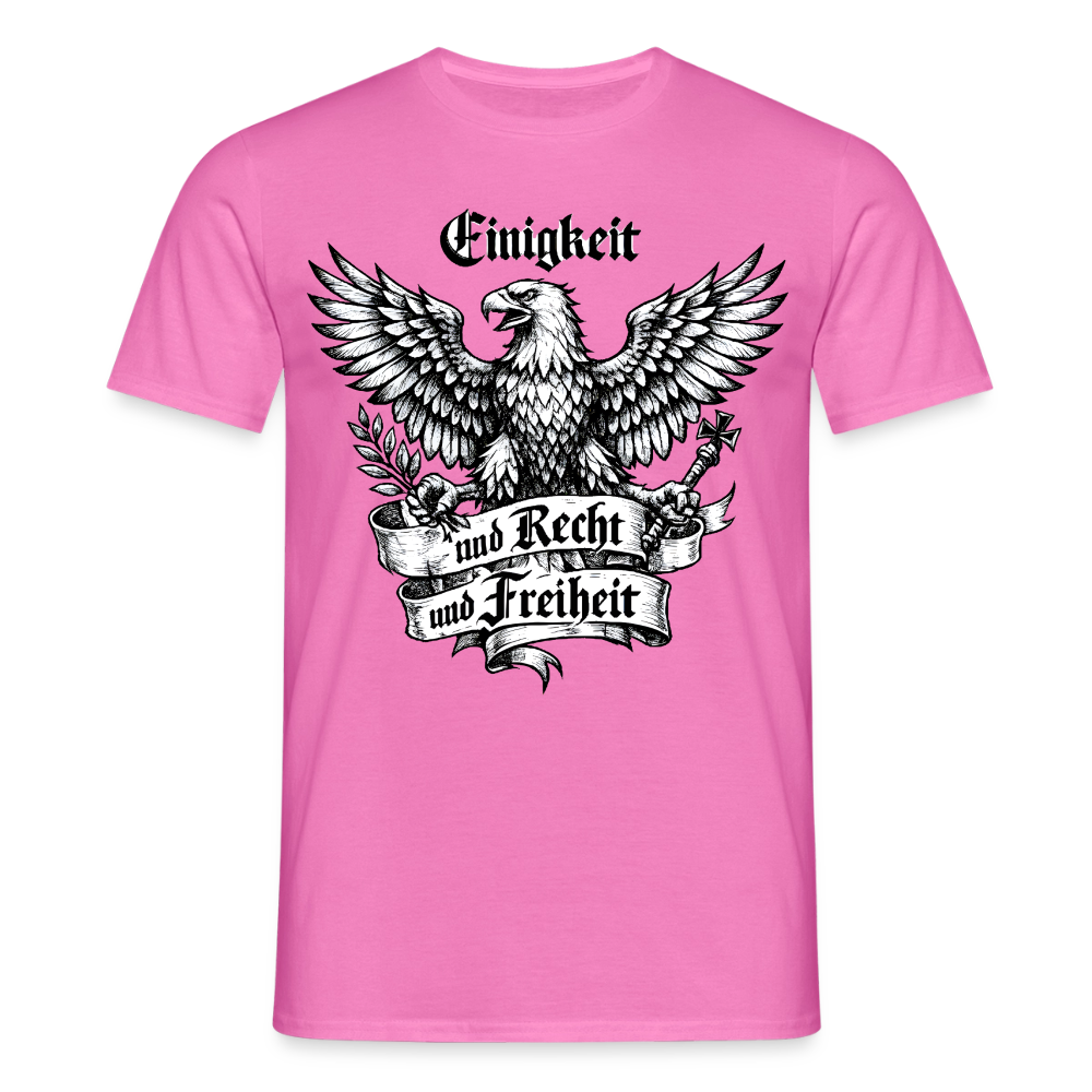 Männer T-Shirt Einigkeit und Recht und Freiheit - Pink
