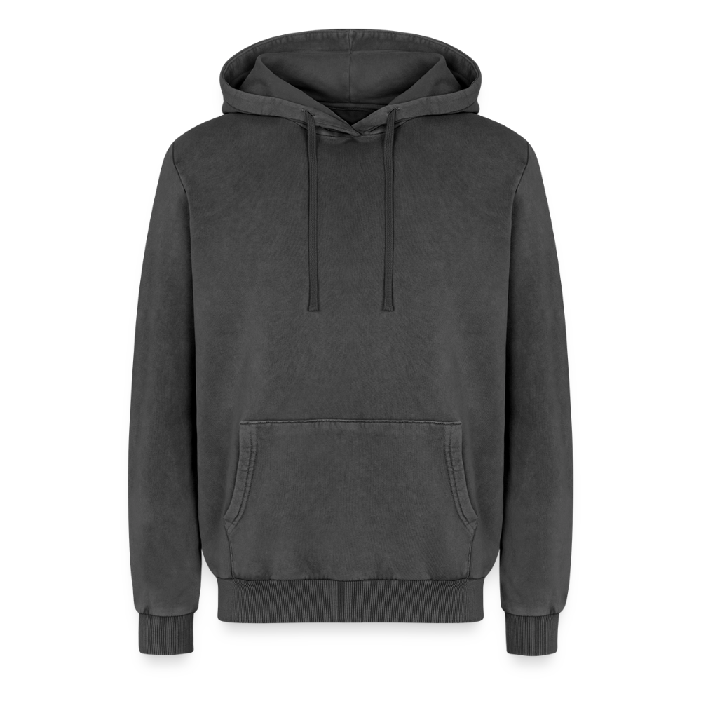 Relaxed Unisex Premium Acid-Washed Hoodie - Schwarz Acid Wash