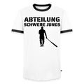 Männer Kontrast-T-Shirt - Weiß/Schwarz