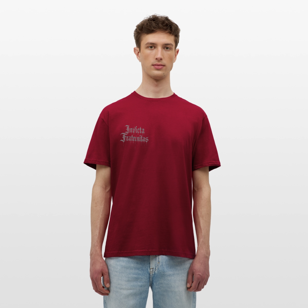 Männer T-Shirt Invicta Fraternitas Front Logo - Ziegelrot