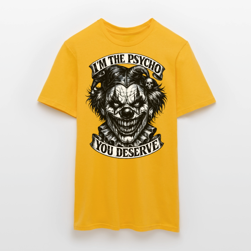 Männer T-Shirt Psycho you deserve - Gelb