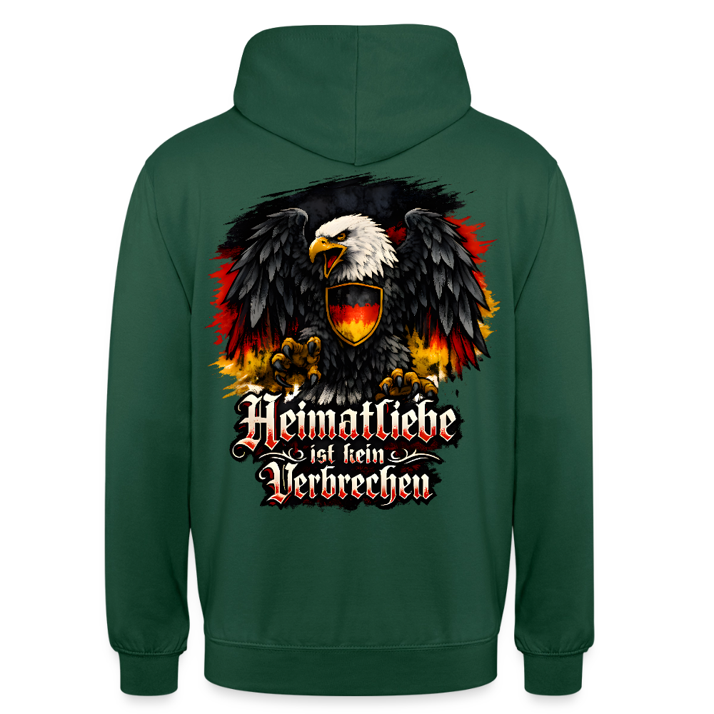 Unisex Hoodie Heimatliebe - Flaschengrün