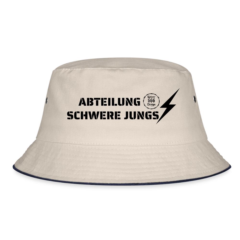 Bucket Hat Abteilung Schwere Jungs - Natur/Navy