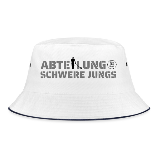 Bucket Hat - Weiß/Navy