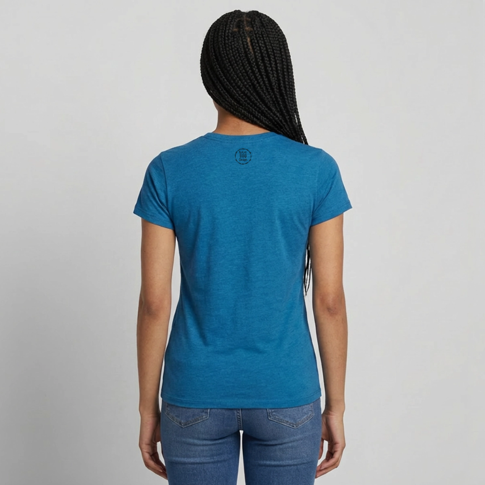 Frauen T-Shirt - Antikblaues Saphir meliert