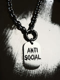 Anti Social – Alu Kettenanhänger