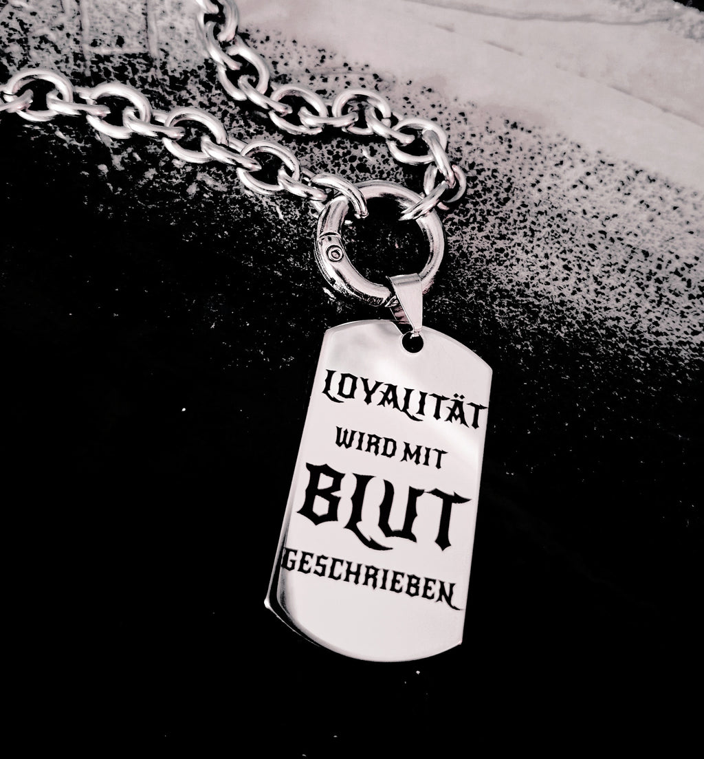 Loyalität – Edelstahl Kettenanhänger