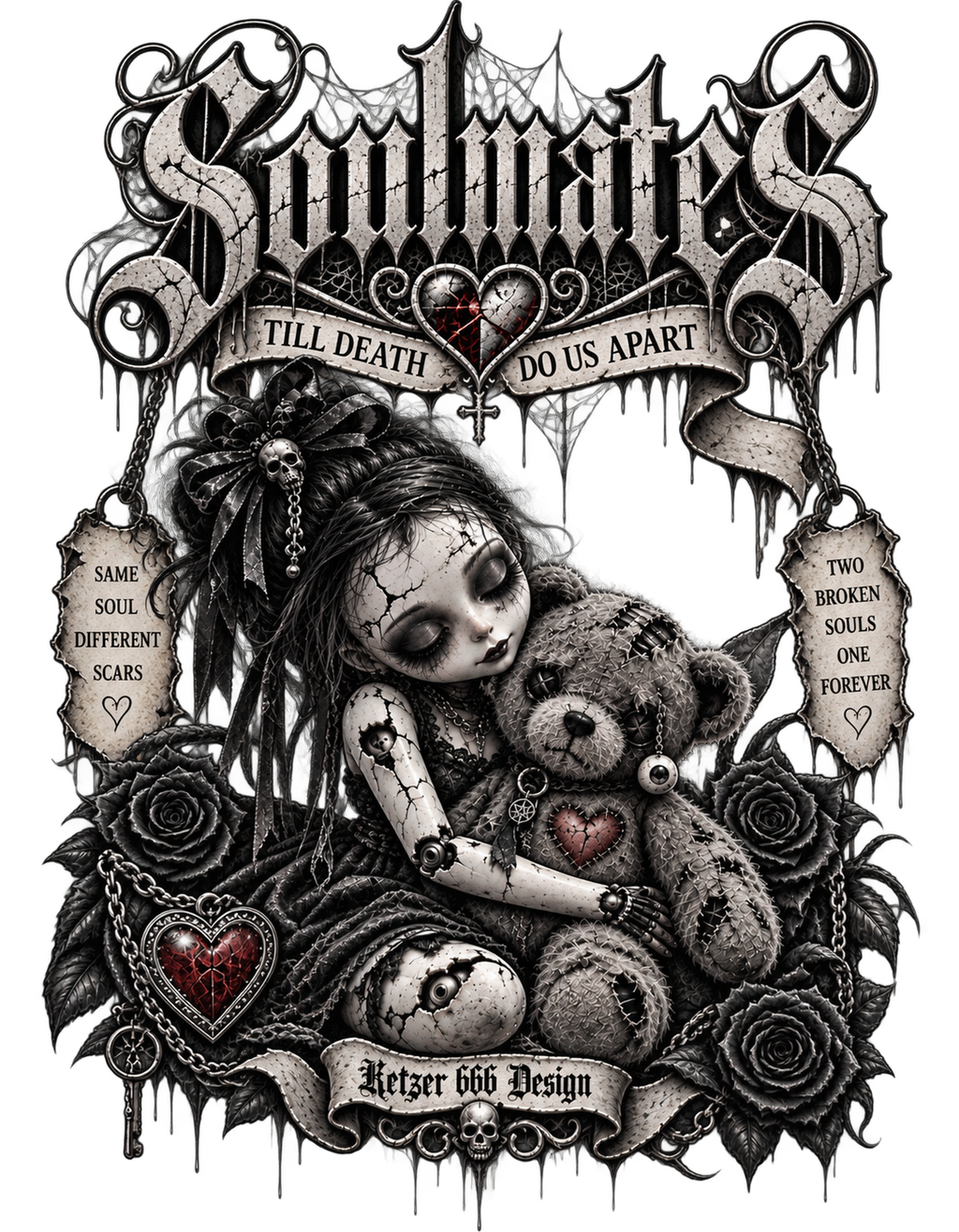 Soulmates Grafik von Ketzer 666 Design