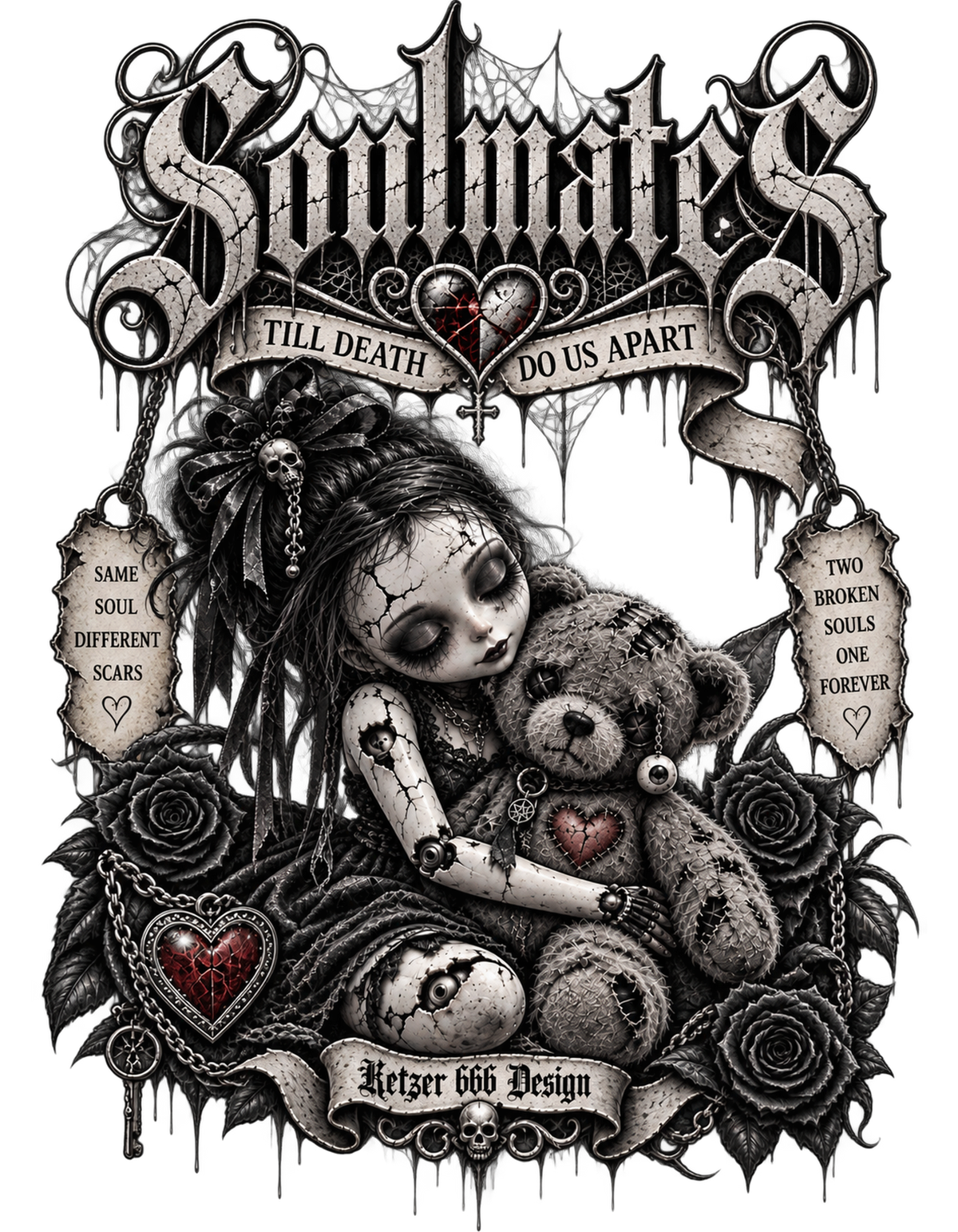 Soulmates Grafik von Ketzer 666 Design
