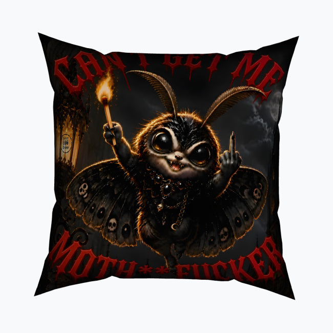 Samt Kissen Moth Cinder Can’t get me – Gothic Dark Decor AOP