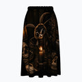 Allover Print Baumwollrock Moth Cinder – Gothic Streetwear Damen