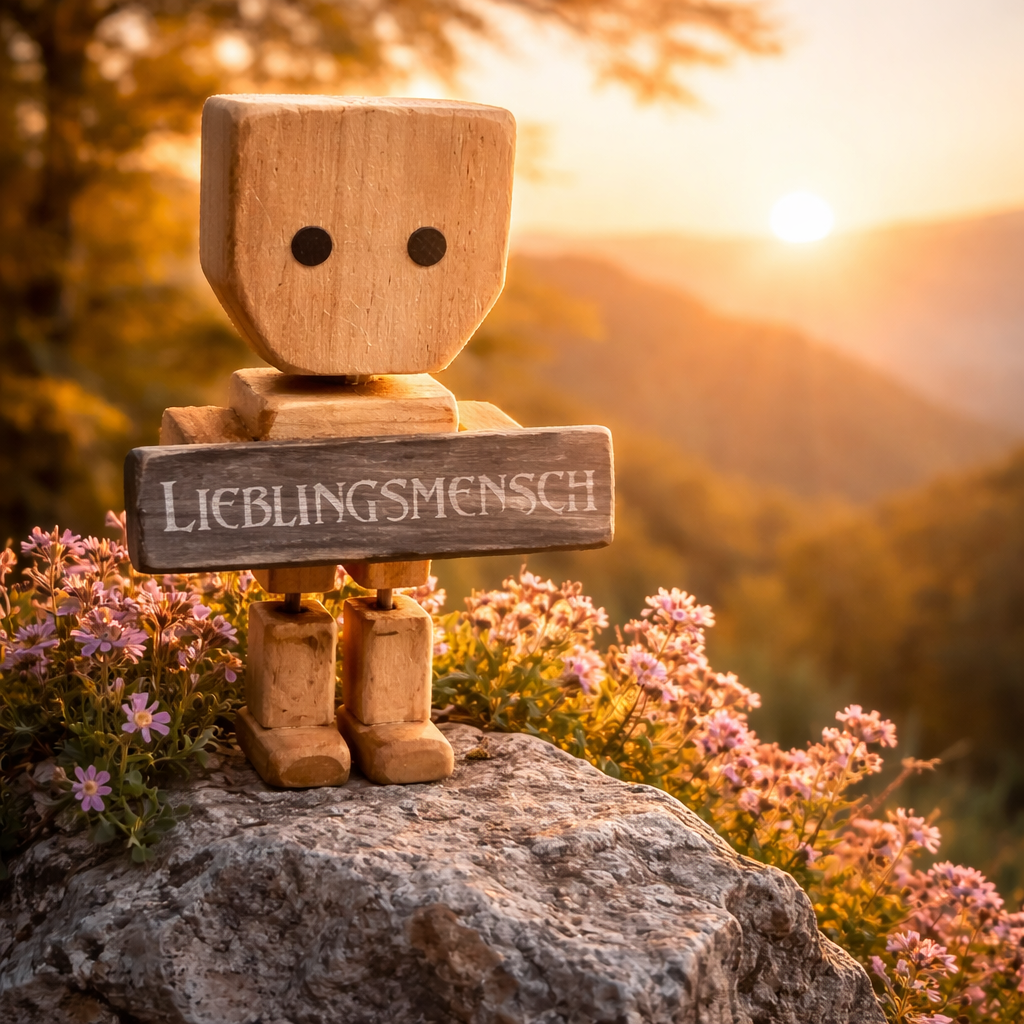 Mini Roboter in liebevoller Handarbeit mit personalisierter Botschaft