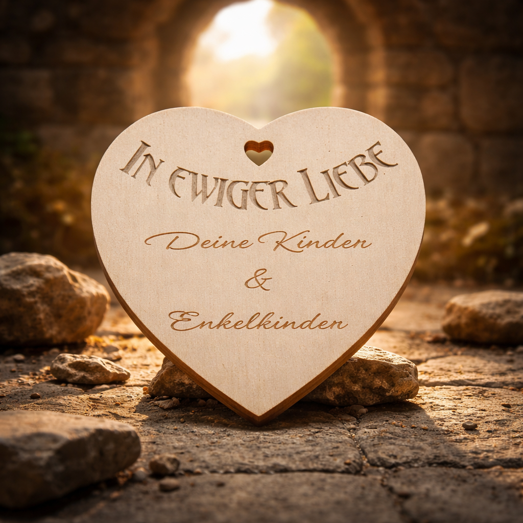Holzherz In ewiger Liebe Deine Kinder und Enkelkinder